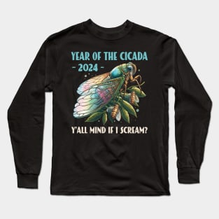 Entomology Cicada Fest Year Of The Cicada 2024 Cicada Lovers Long Sleeve T-Shirt